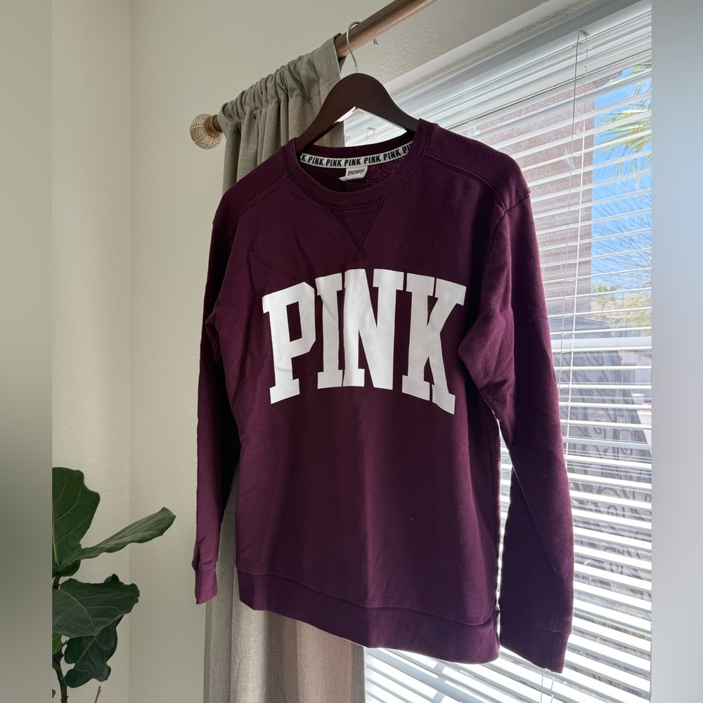 Victoria's Secret PINK Burgundy Sweatshirt